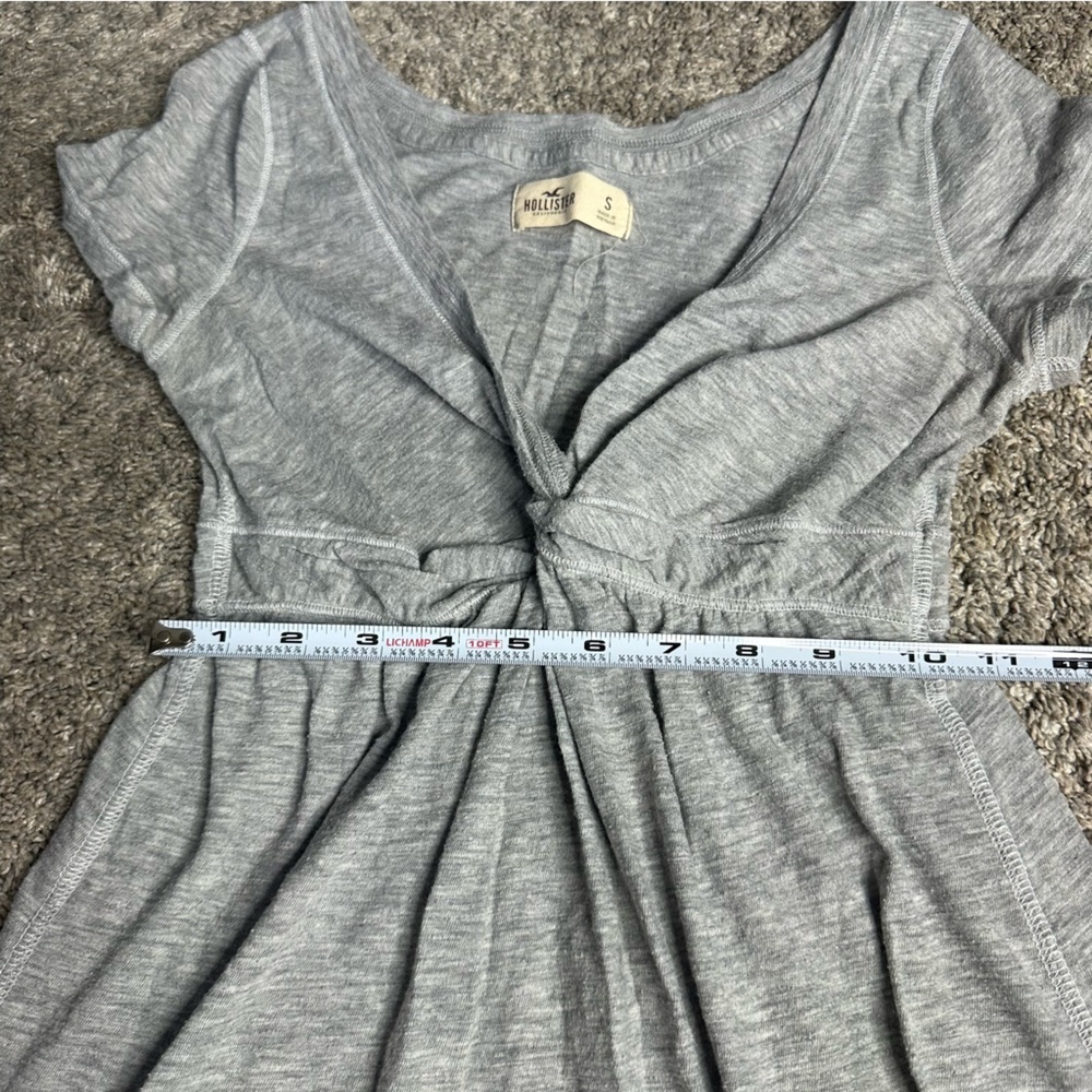 Hollister Vintage Y2K Bella Swan Babydoll twist Top small gray trendy T-shirt - Picture 5 of 8